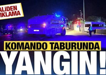 Tunceli’de taburun yatakhanesinde yangın