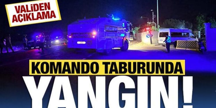 Tunceli’de taburun yatakhanesinde yangın