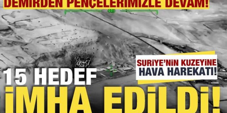 MSB duyurdu: Suriye’de 15 hedef imha edildi